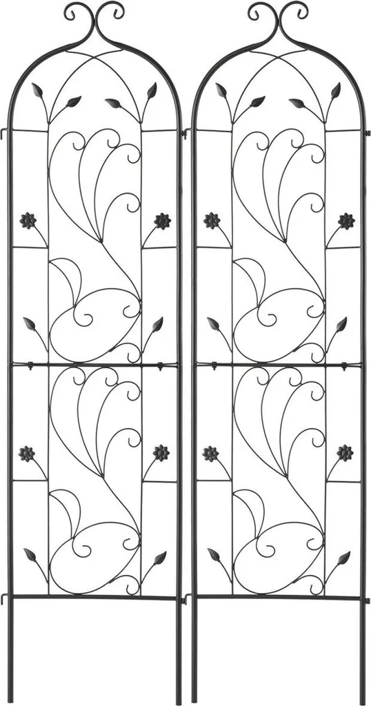 Tuteur pour rosiers et plantes grimpantes en métal 152x38 cm - Lot 2