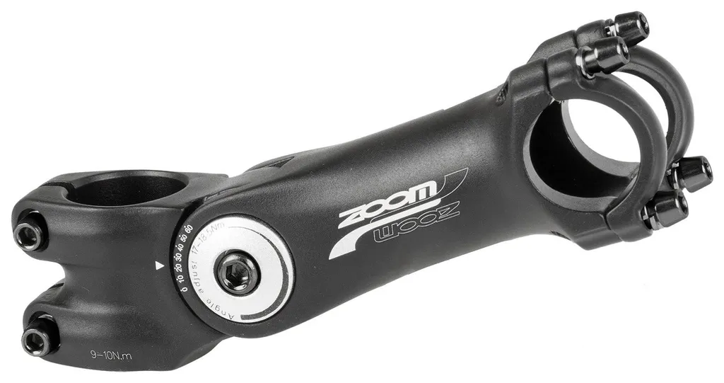 Potence de vélo Zoom réglable 0-60° 110mm 31,8 mm pour cintre de VTC