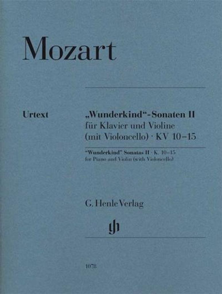 Wolfgang Amadeus Mozart - \Wunderkind\"-Sonaten Band II für Klavier und Violine (mit Violoncello) KV 10-15. Bd.2"