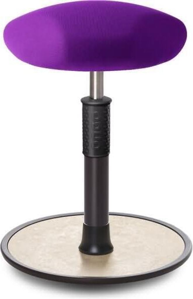 Sitz- Stehhocker Free Regular Triangel Gestrick Purpur schwarz /cremeweiß.