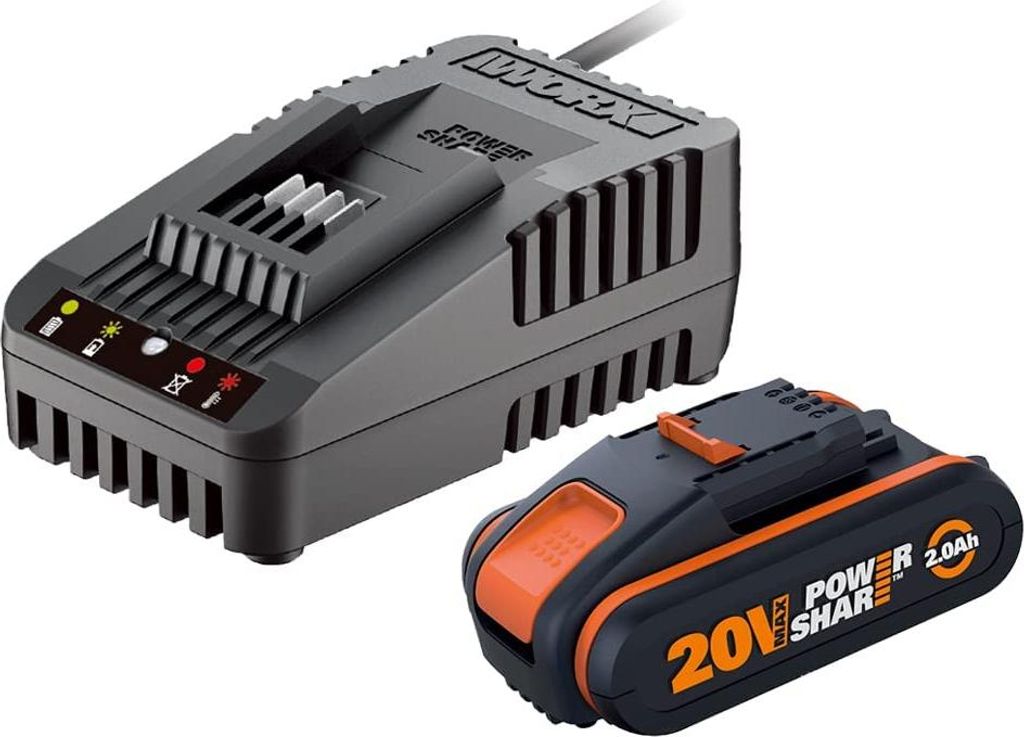 WORX WA3601, Accu en oplader, Lithium-ion (Li-ion), 2 Ah, Productafbeelding 