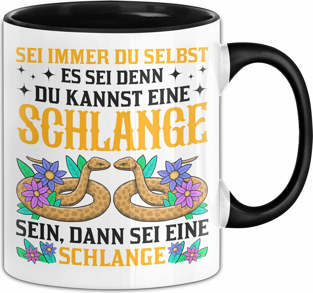 Schlangen-Liebhaber Tasse Geschenk Sei Immer Du Selbst Es Sei Denn Du Kannst Eine Schlange Sein Reptilien Geschenkidee Geburtstag Kaffee-Becher (Sc...