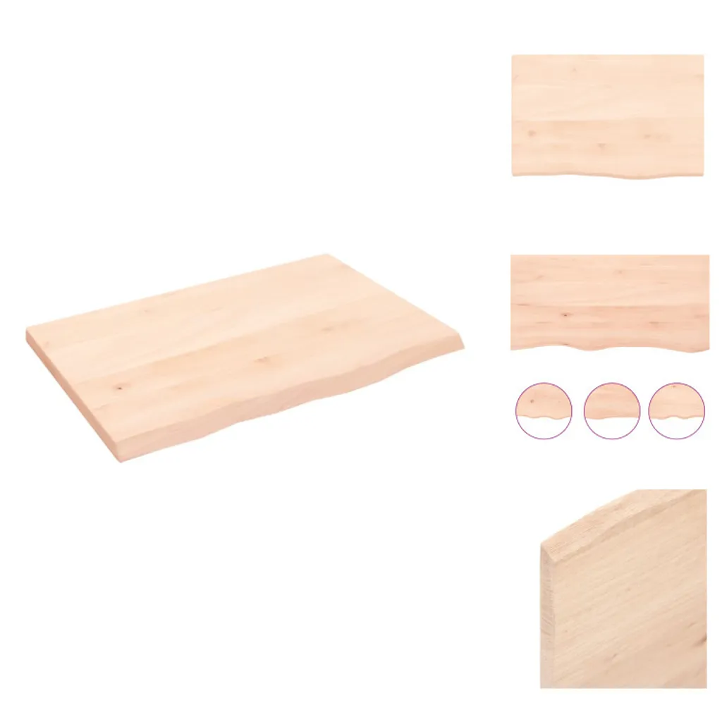 Mensola Rovere Grezzo 60x40 vidaXL | Pannello Fai-da-te Massiccio