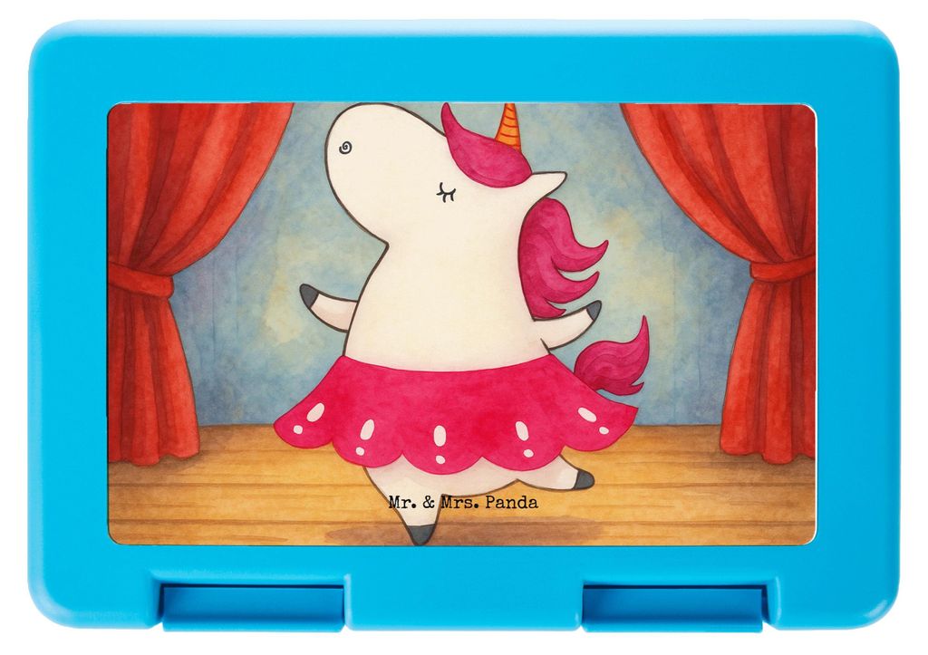Mr. & Mrs. Panda Lunchbox Einhorn Ballerina Design - Weiß - Geschenk, Vorratsbehälter, Unicorn, Bentobox, Geburtstag, Einhörner, Frischhaltedose...