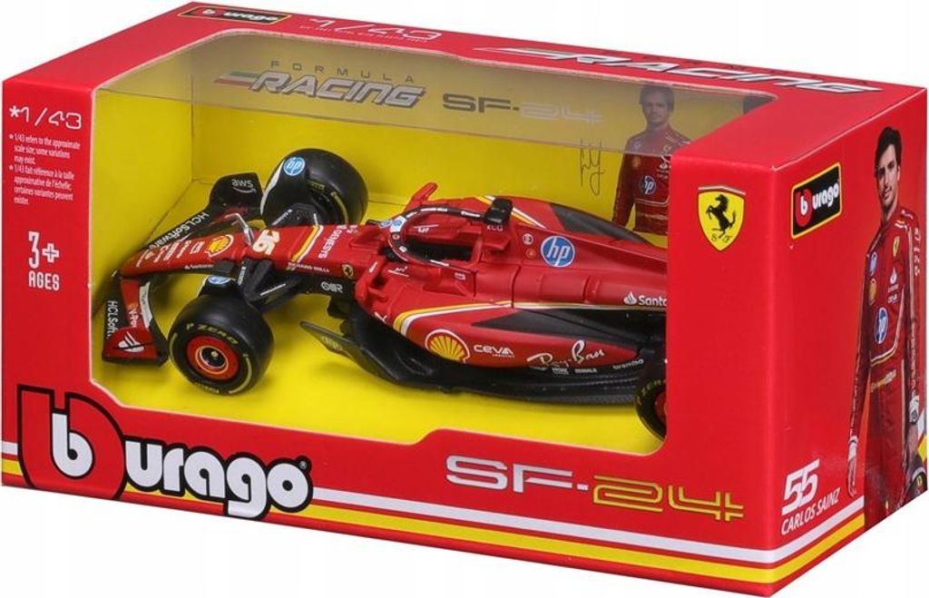 bburago 1:43 FERRARI F1 SF-23 TEAM SCUDERIA FERRARI N 16 MONZA 24 LECLERC