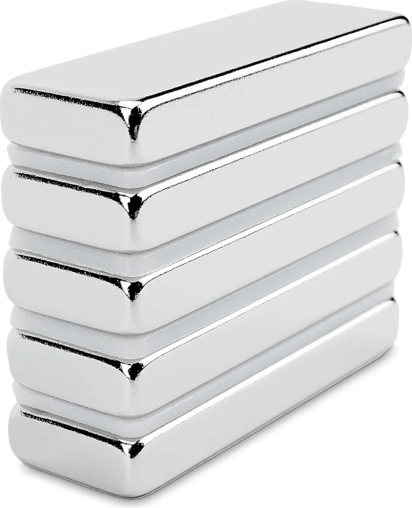 Aimants en néodyme 30x10x4 mm lot de 5 blocs magnétiques puissants