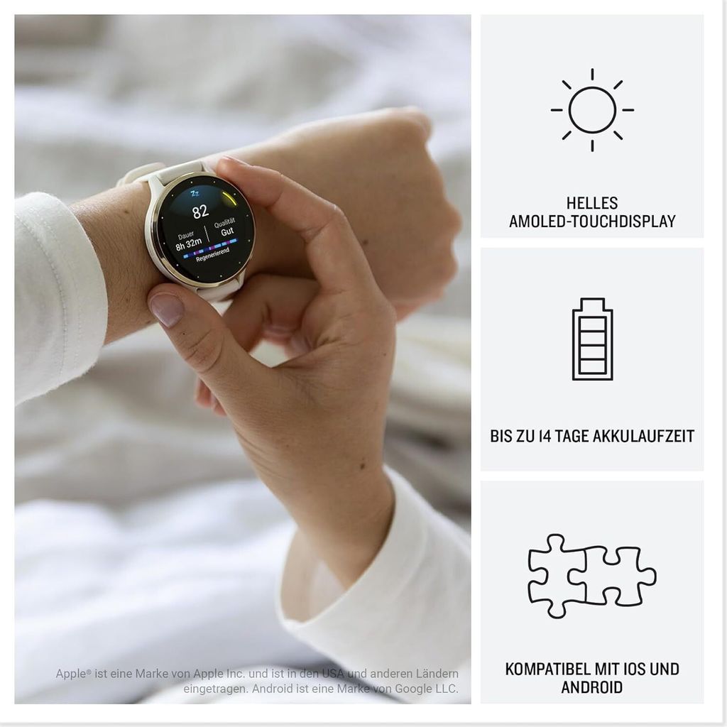 VENU 3S Elfenbein/Softgold Smartwatch Produktbild 7
