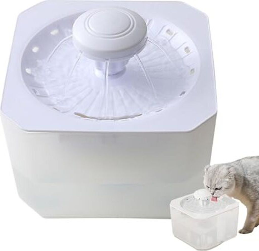 Katzenwasserspender Brunnen, automatische 2,5 -l -Stille -Brunnenkatzen, gefilterte Haustierkreislaufzirkulation
