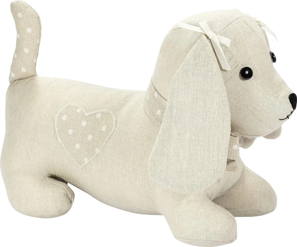 Butoir de porte Teckel en tissu ombragé lourd lesté de sable pour chien