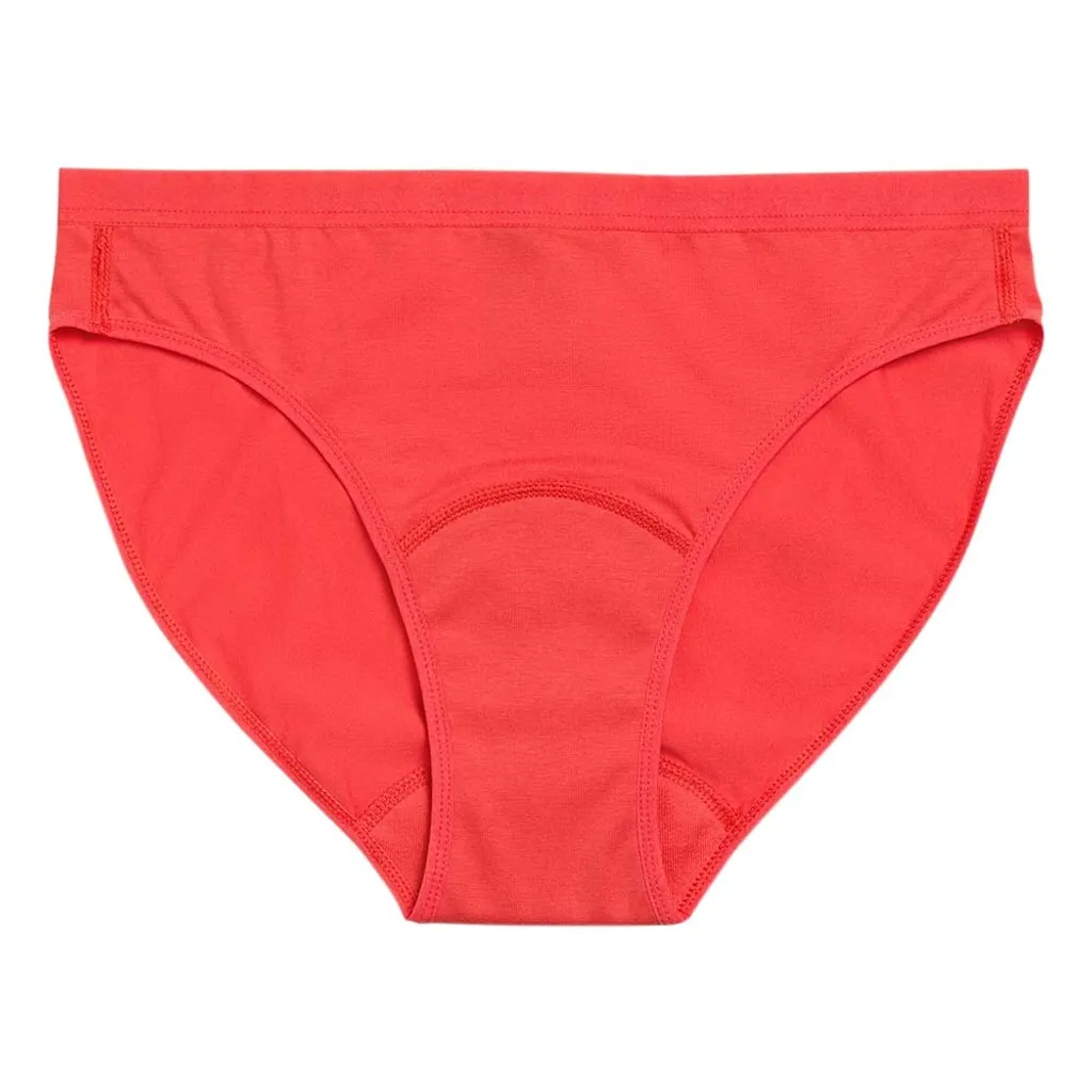 Slip Mestruali Teen Bikini Rosso Brillante L | Flusso Light Style