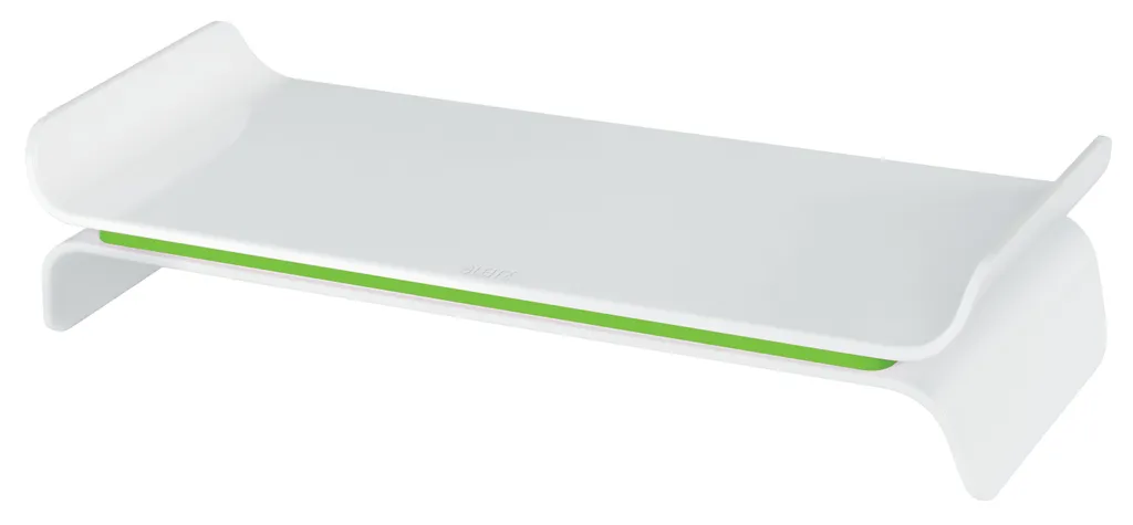 Support moniteur Leitz Ergo WOW réglable 2 hauteurs blanc/vert 65040054