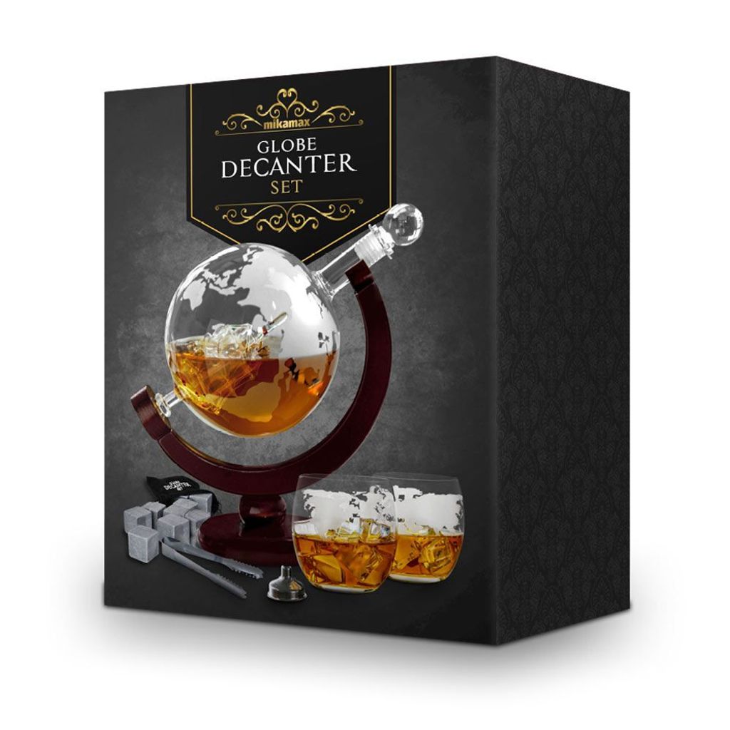 Decanter a globo + Due bicchieri Immagine del prodotto 