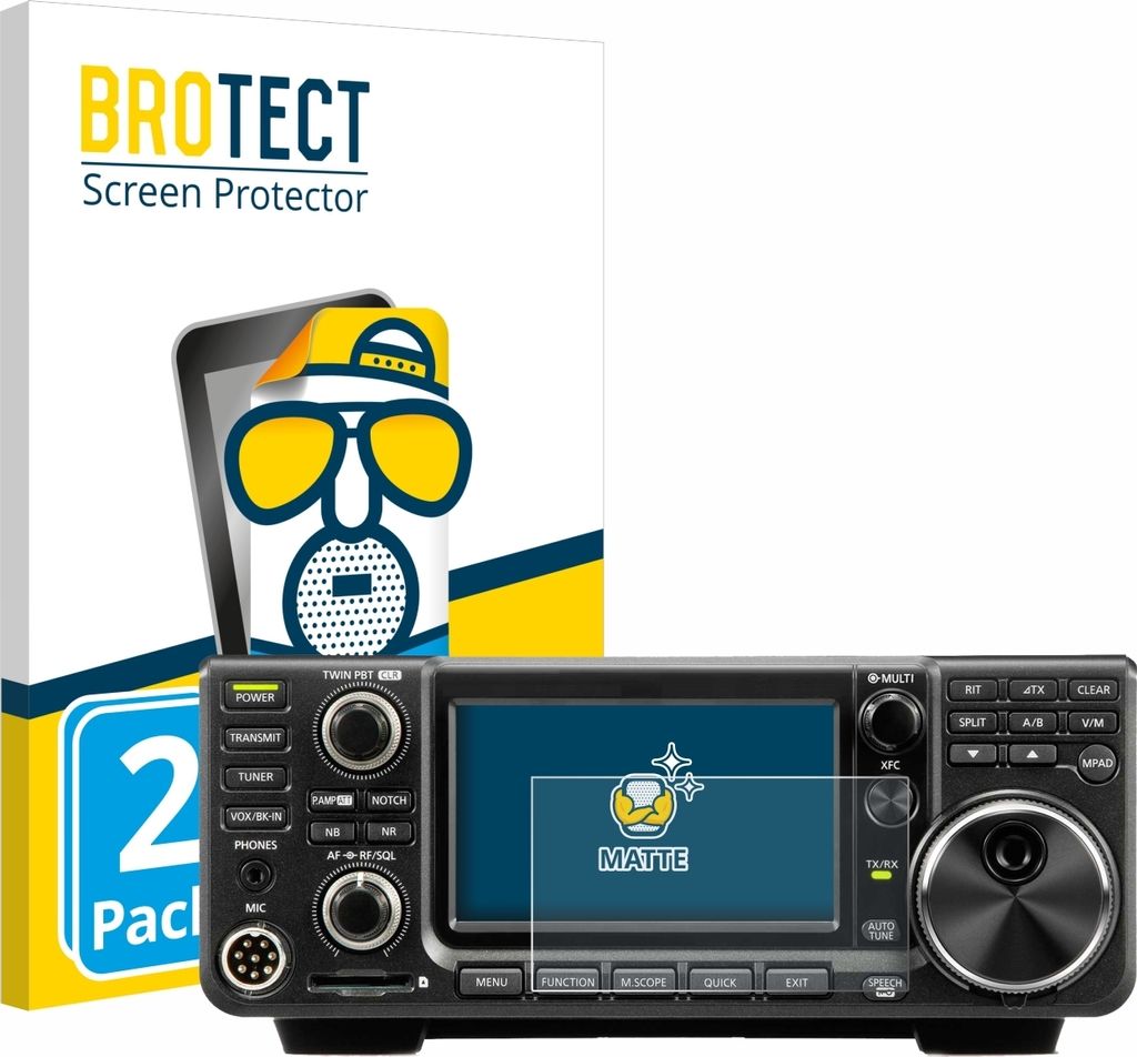 2x BROTECT Schutzfolie für Icom IC-9700 Displayschutz Displayschutzfolie Folie Matt Entspiegelungsfolie