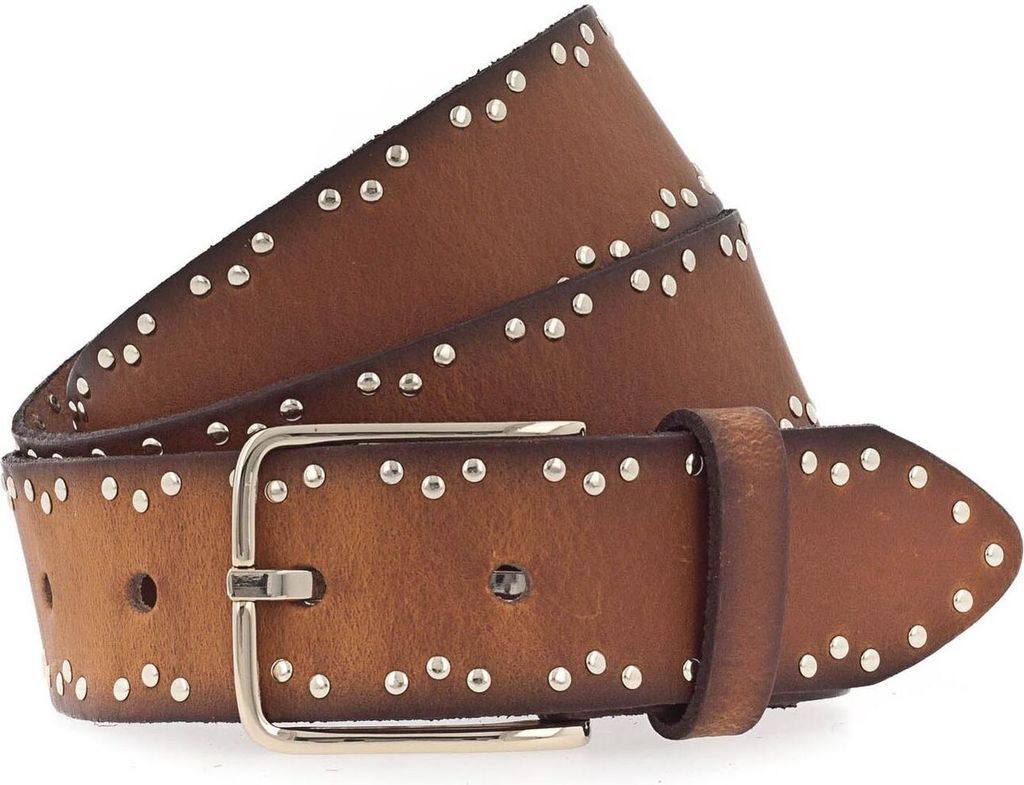 Vanzetti Leder Gürtel 35mm Leather Belt W95 Cognac braun