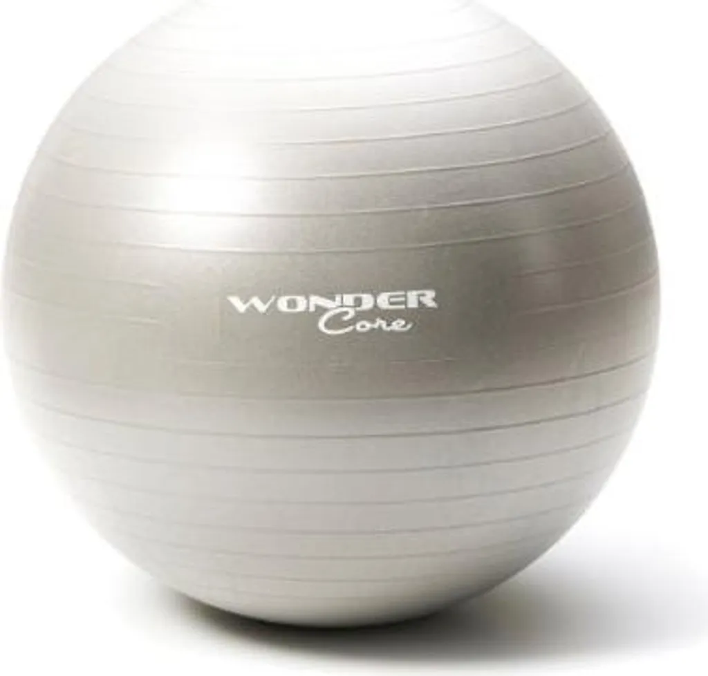 Ballon de gym 75 cm Gris - FitBall Anti-éclatement pour Yoga et Fitness