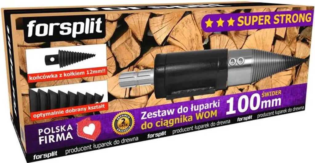 Vis sans fin 100mm haute résistance ZW3P-100K2-Kit pour bois dur