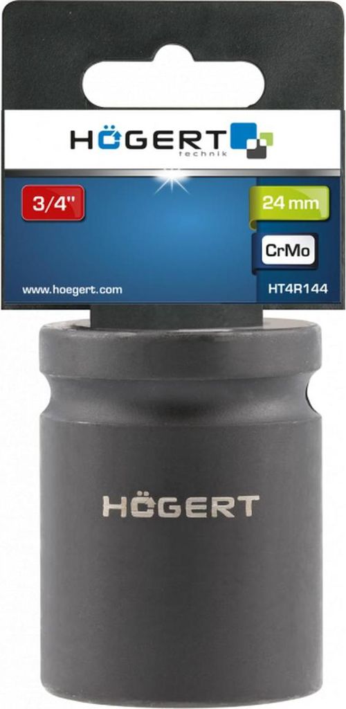 Högert Schlagschrauber-Steckschlüssel 3/4", 24 mm, kurz