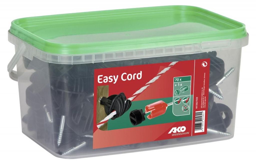 EASYCord Seilisolator 70 Stück im Eimer für Elektroseile und Litzen bis 8 mm