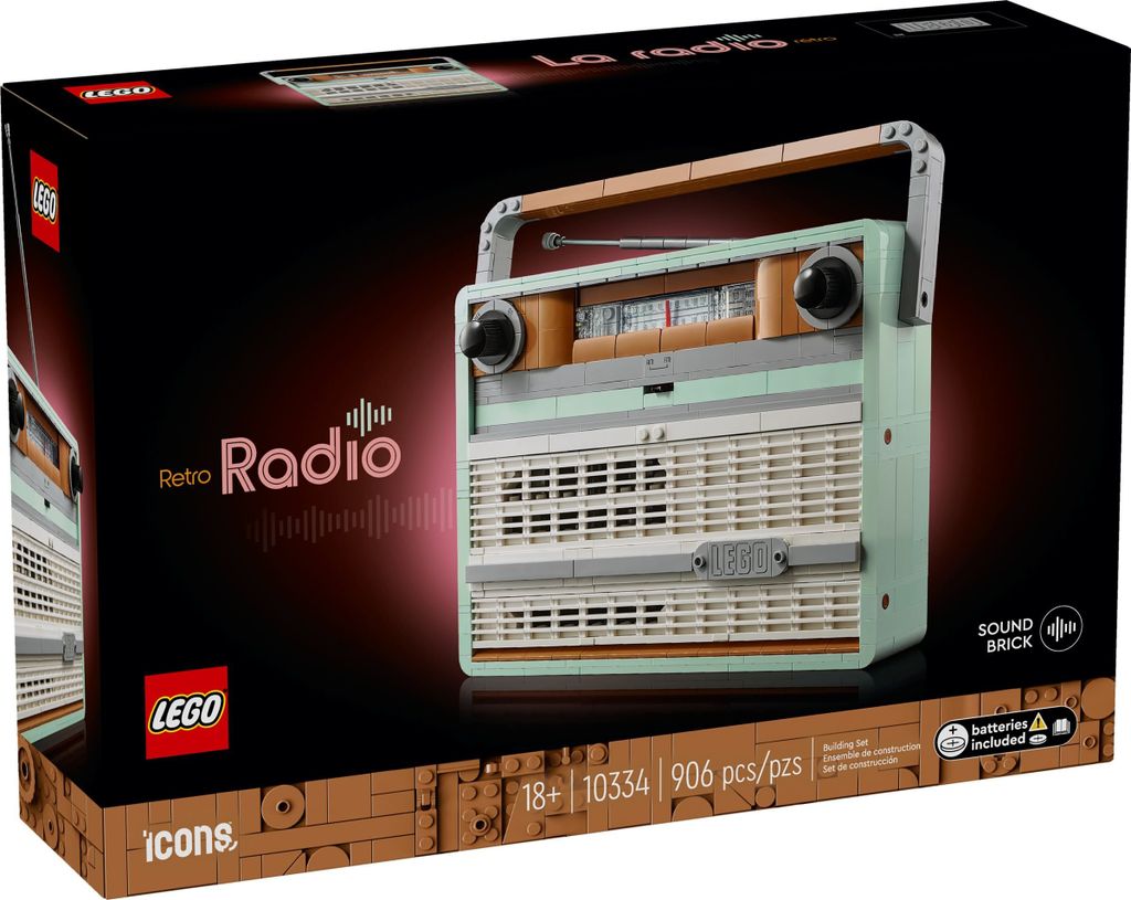LEGO Icons Retro-Kofferradio, Musik-Bauset für erwachsene Produktbild 
