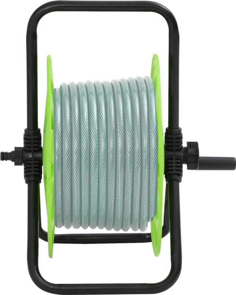 vidaXL Schlauchtrommel Freistehend für 45 m 1/2" Schlauch Stahl