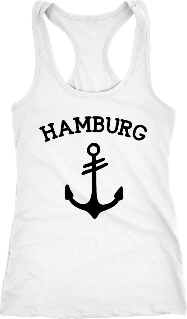 Damen Tank-Top Anker Hamburg 2 Racerback Moonworks weiß XXL