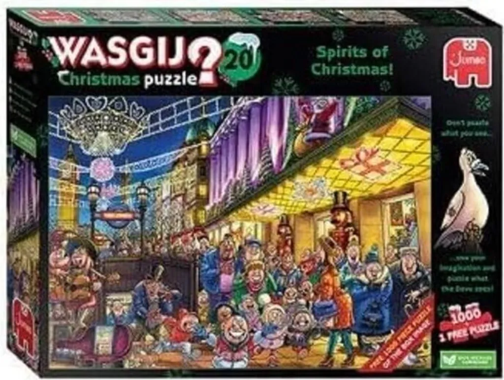 Puzzle de Noël Wasgij 1000 pièces Esprits de Noël pour soirée en famille
