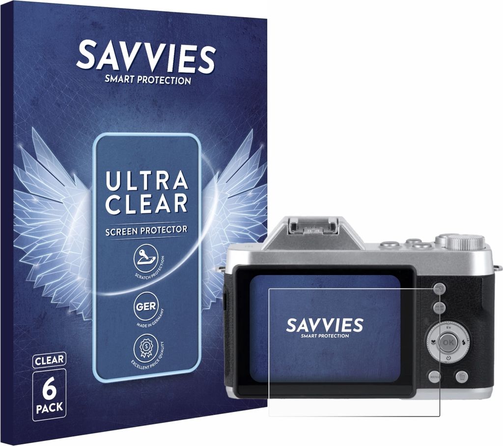 6x Für Rollei Powerflex 10x Retro Schutzfolie Savvies Displayschutz Display Schutz Folie Klar Transparent