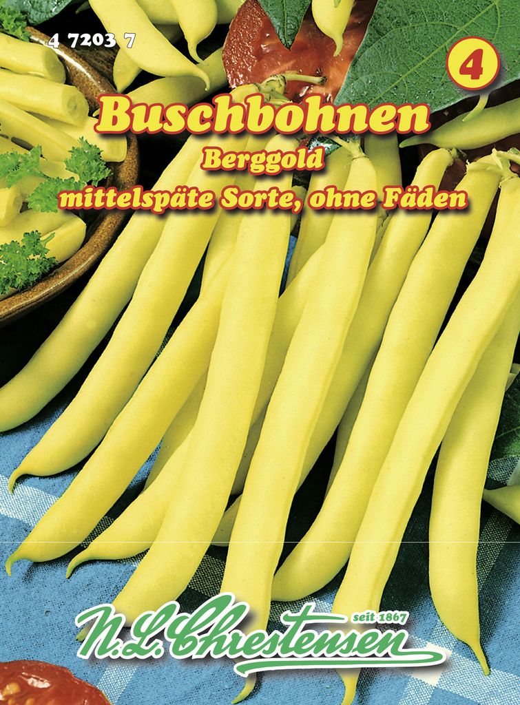 Buschbohne Berggold | Buschbohnensamen von N.L. Chrestensen Produktbild 