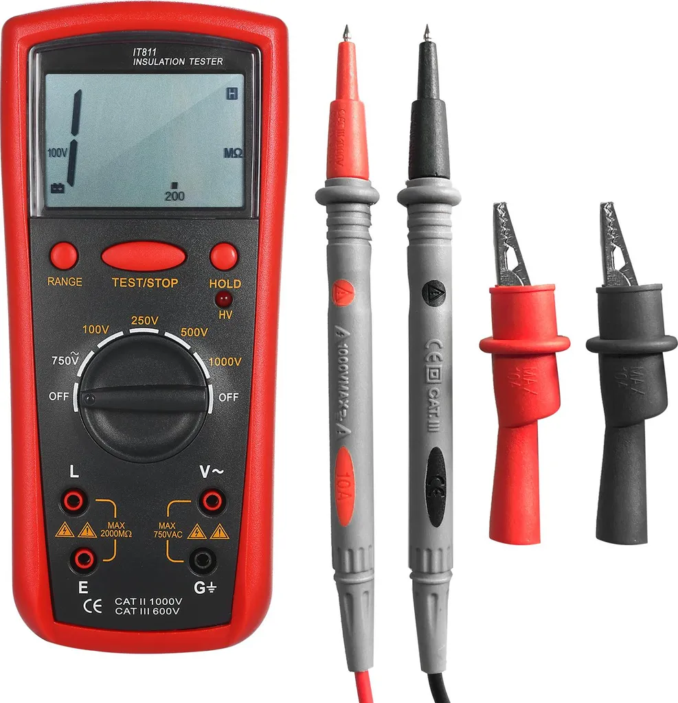 Mesureur de résistance d'isolement portable avec Écran LCD de Précision - 2