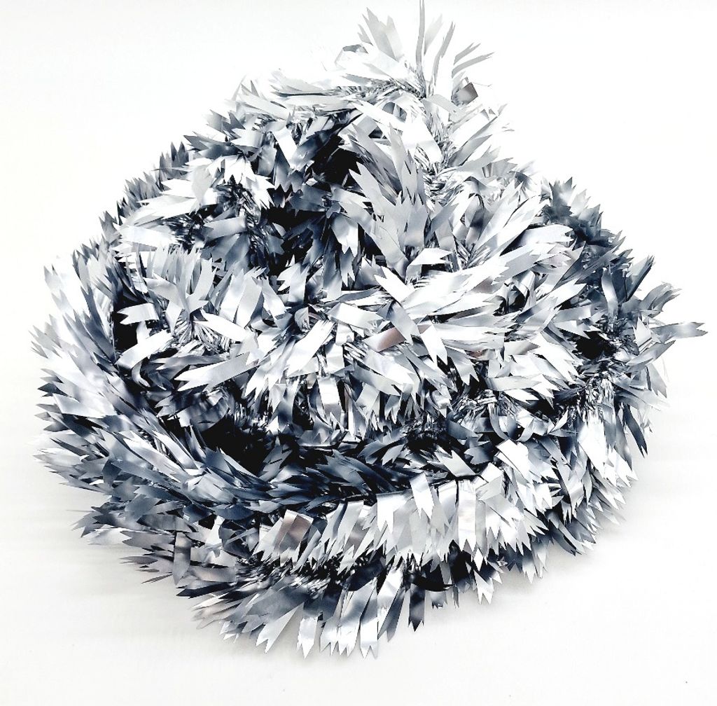Lametta 5m Girlande Weihnachten Weihnachtsgirlande Christbaumschmuck Deko Breit 2401 Silber