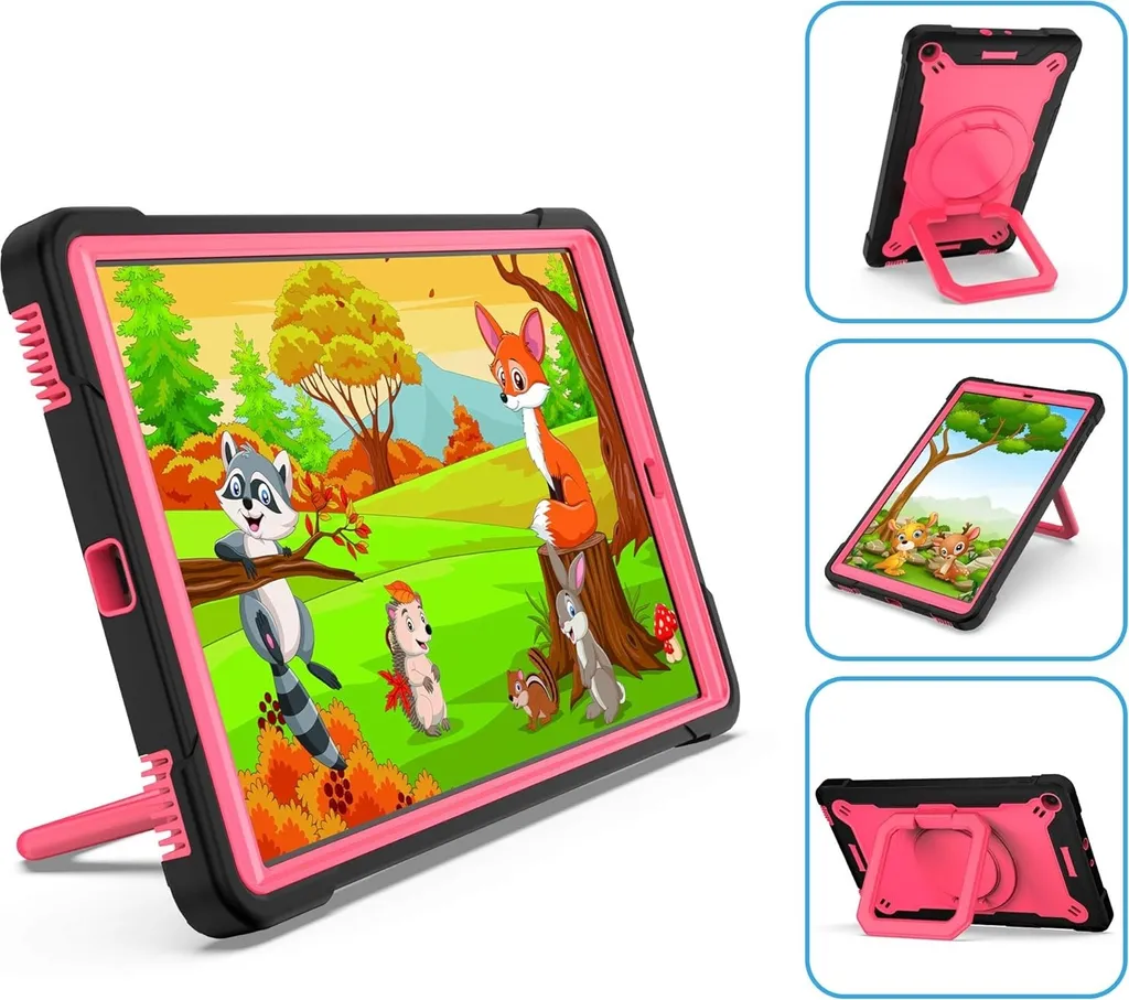 Custodia SINSO Per IPad 9a/8a/7a Gen 10.2" – Girevole 360°, Tracolla, Protezione Schermo Inclusa