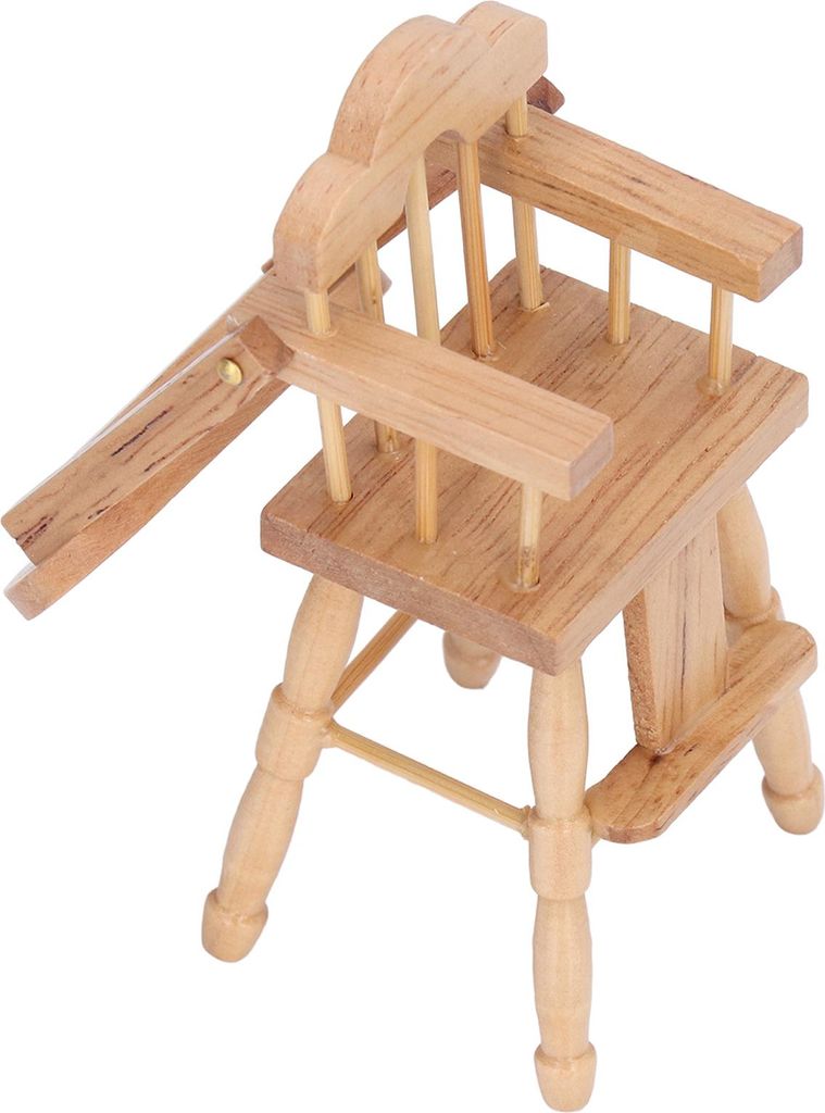 1:12 Puppenhaus Baby Esszimmerstuhl Miniatur Kleinkind Hochmöbel Modell Dekoration Zubehör