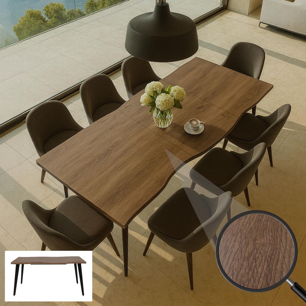 Esszimmertisch HWC-O60, Ausziehtisch Esstisch, Eisen MDF ausziehbar 160-220cm helle Eiche-Optik