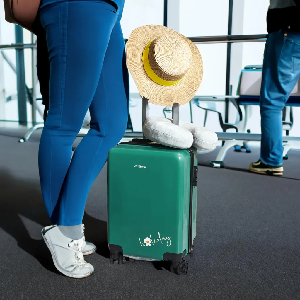 Valise Cabine Vert Holidays 54x34x22cm M10 - Bagage Rigide Robuste