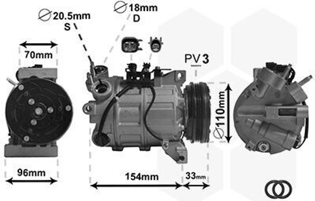 VAN WEZEL 5900K183 - OE 31315453 Klimakompressor für Mondeo IV, S-Max (WA6), S60 II (134), S80 II (124), V60 I (155, 157), V70 III (135), XC60 (15...