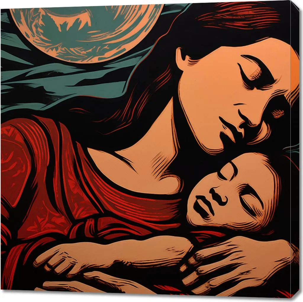 Quadro Maternità 90x90 Legami Materni | Decorazione Cameretta e Living