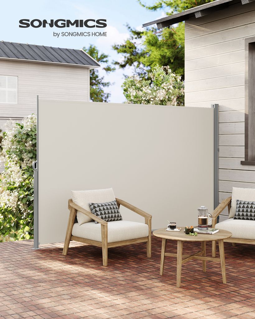 SONGMICS Boční markýza, zástěna, 180 x 350 cm, výsuvná, z Obrázek produktu 
