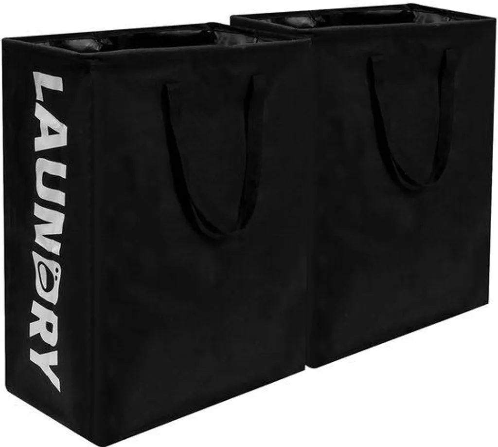 Double panier à linge 75L pliable avec poignées confort Opbergrabatt
