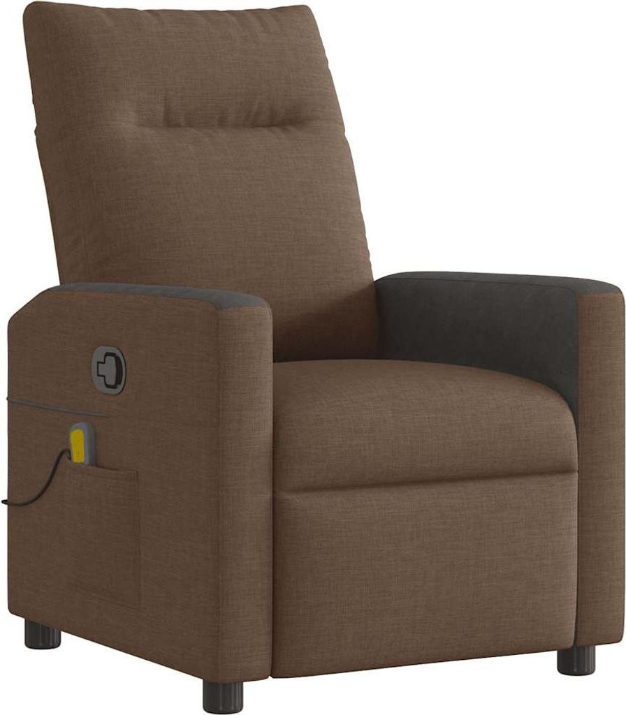 vidaXL Massagesessel Braun Stoff