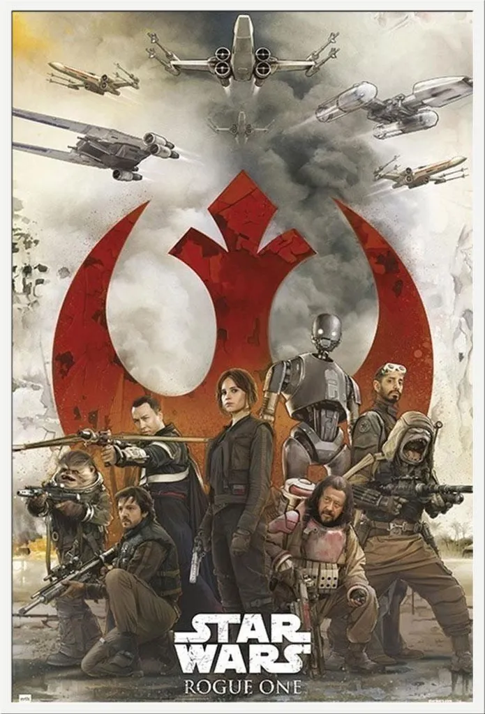 Décoration Murale Star Wars Rogue One : Affiche Encadrée 61x91,5 Blanc