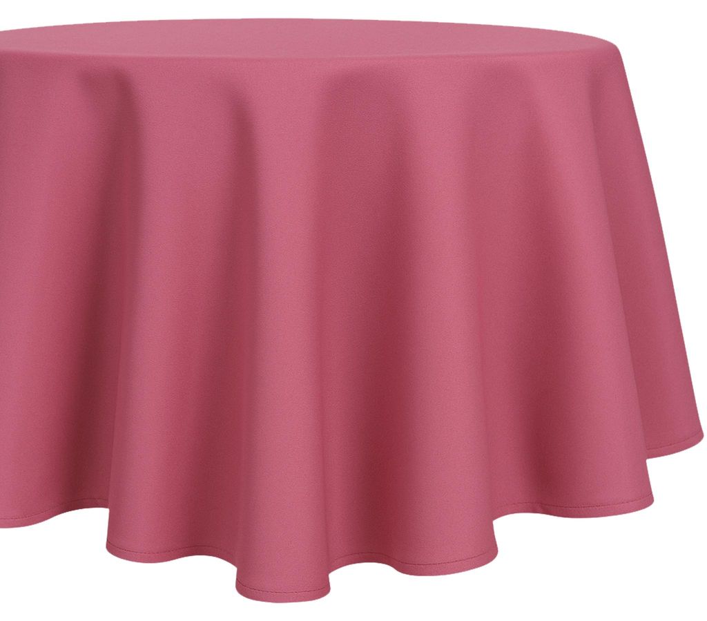 Tovaglia Ø 135 cm per tavolo da cucina e da pranzo in rosa Immagine del prodotto 
