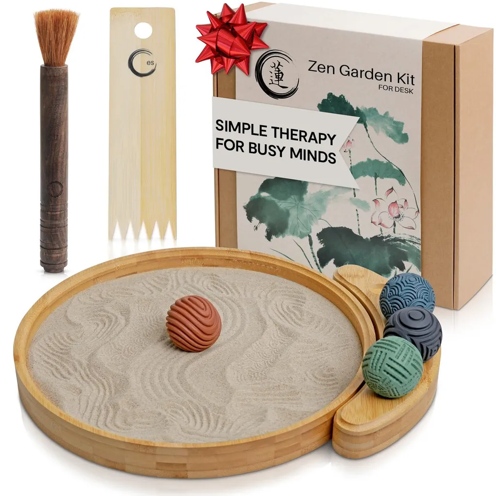 Kit de Méditation Jardin de Sable Zen - Décoration Bureau Grand Format