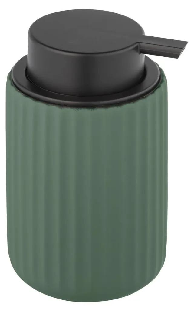 Distributeur de savon rechargeable en céramique design noir mat