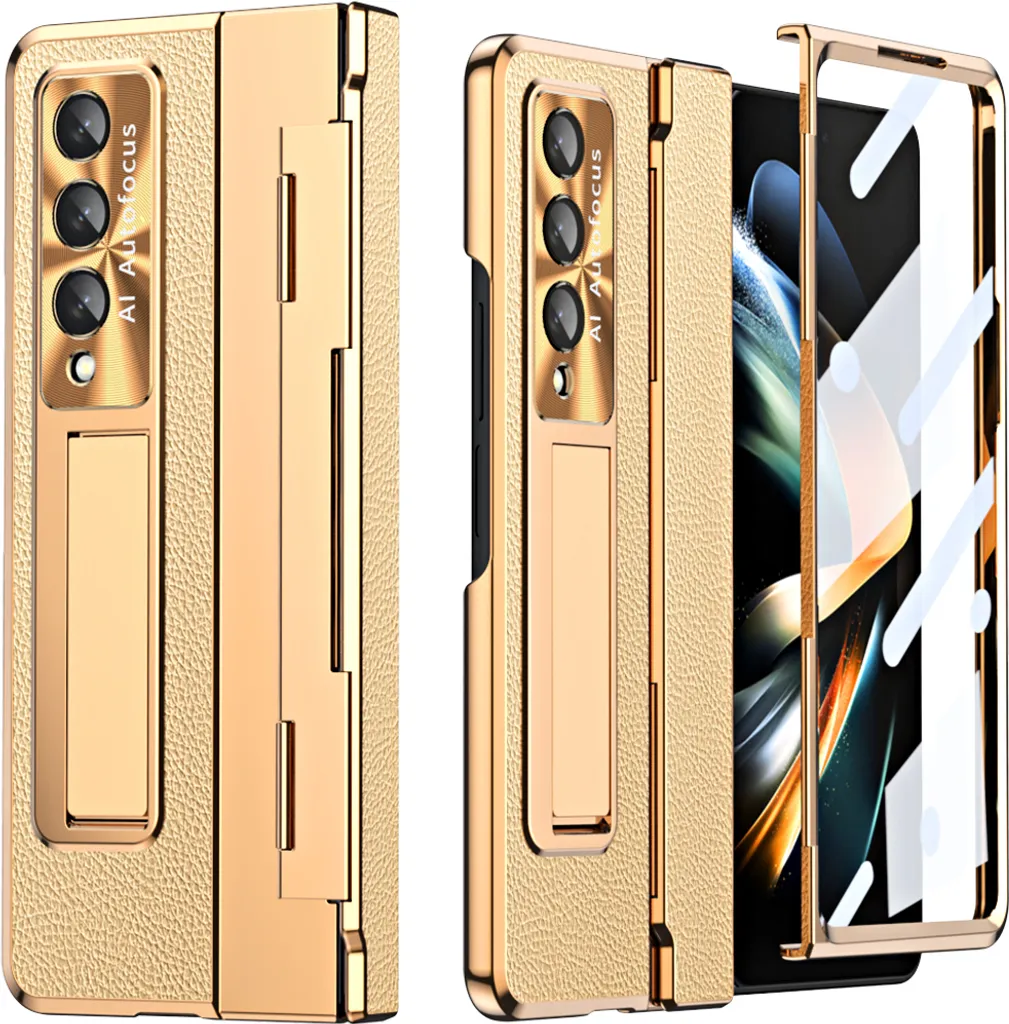 Custodia Samsung Galaxy Z Fold 3 5G - Gold Edition con Stand