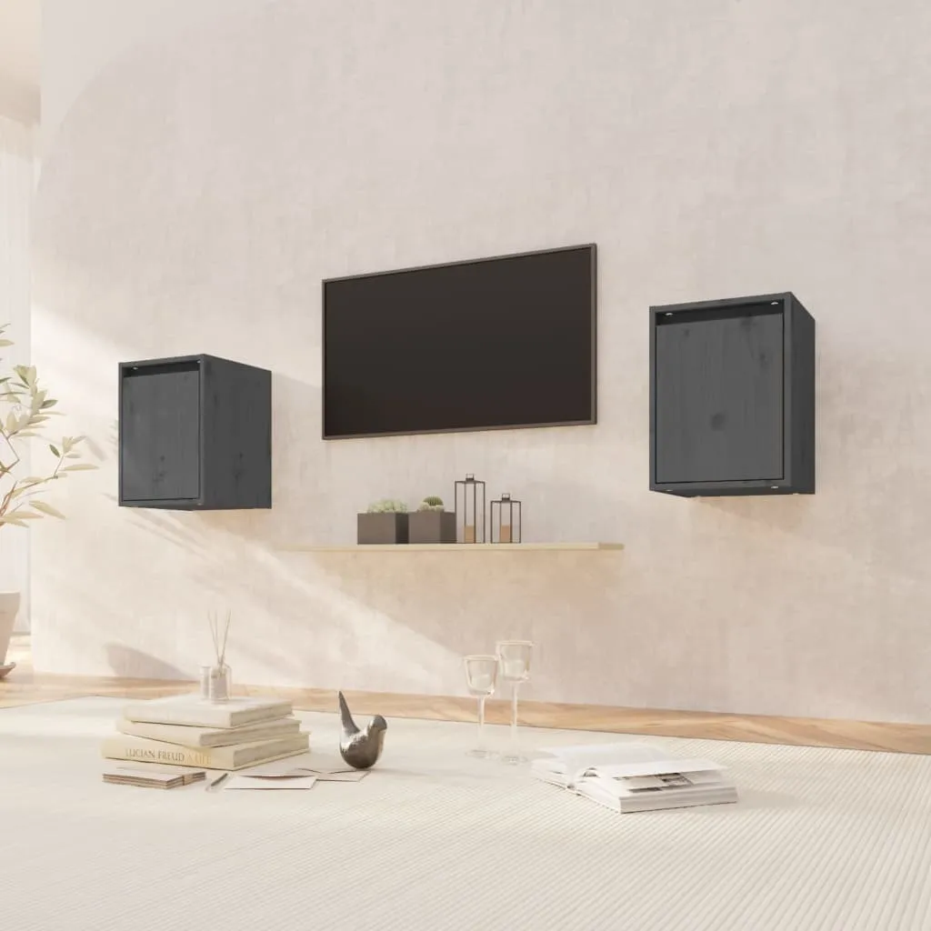 Maison Exclusive Coppia Pensili 30x30x40 cm Pino Grigio Design Moderno