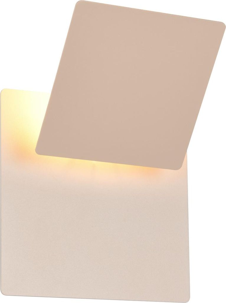 TRIO-Leuchten Wandleuchte LED MIO beige BH 18x18 cm beige Wandlampe