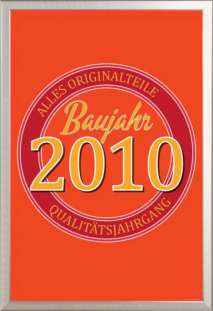 Poster Compleanno 2010 Originale con Cornice Shinsuke Argento 61x91,5