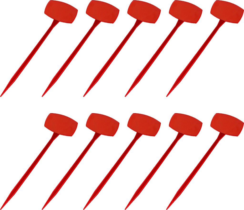 10pcs/Set Garden Tag Mehrzweck wasserdichte PP Yard Plant Tag für Zuhause-Rot ,Größen:L