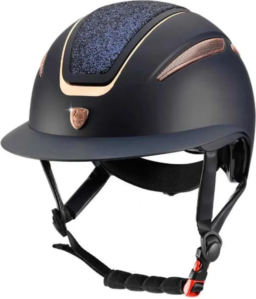 Casque Équitation pour Concours et Loisirs - Tattini Ariete Bleu 59-61