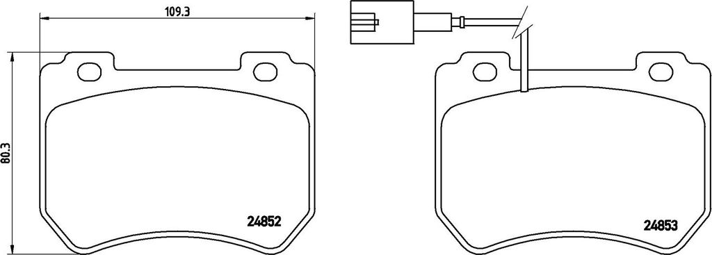Brembo Bremsbelagsatz, Scheibenbremse Vorderachse P 23 129